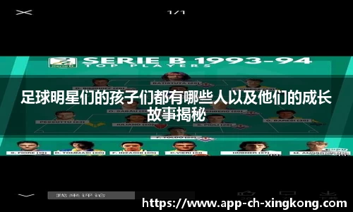 足球明星们的孩子们都有哪些人以及他们的成长故事揭秘